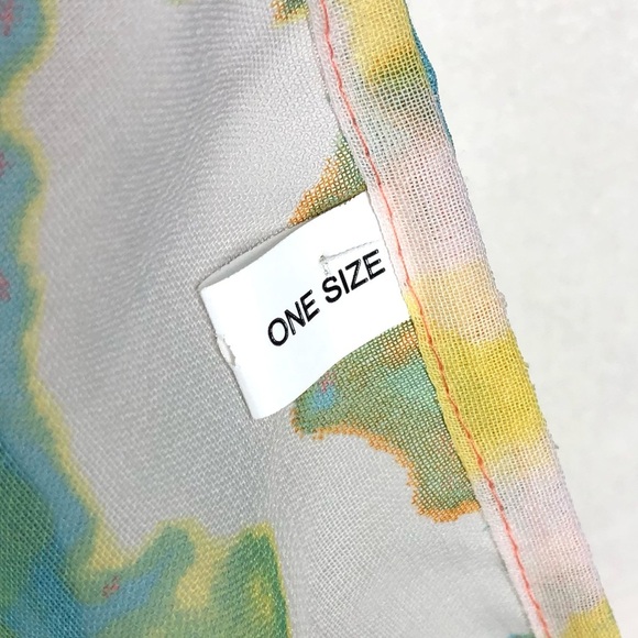 Multicolour sheer swimsuit coverup - Picture 8 of 8